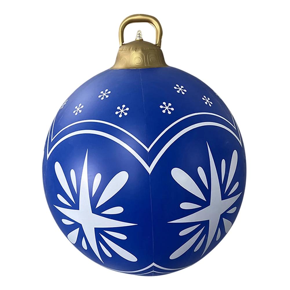 60CM Christmas Inflatable Ball Xmas Decorative Ball Inflated Toy Ball Giant Big Balls New Year Party Christmas Gift Home Decor