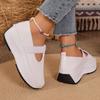 Spring and Autumn New Large Size Women's Shoes Breathable and Comfortable Single Shoes Medium Old Mother Shoes Casual Cloth Shoes
