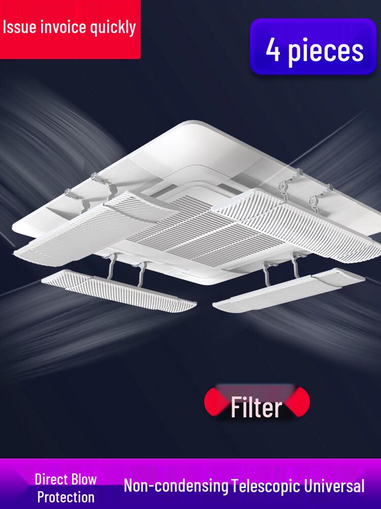 Ceiling Cassette Air Conditioner Wind Deflector - Universal Anti-Direct Blow Shield for Cold Air