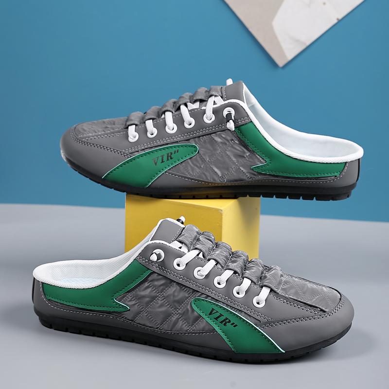 Fashion Trendy Half Slippers Flat Casual Shoes for Men Classic Summer Slippers Mans Flats Concise Men's Sneakers Slip on Male Slippers
