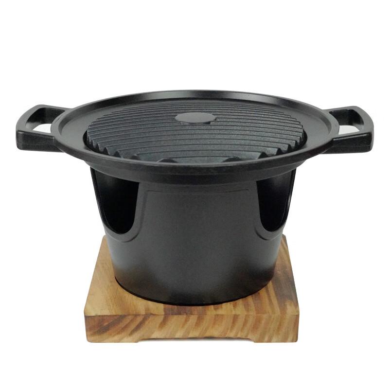 Round Korean Portable Non-Stick BBQ Grill Pan