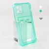 Transparent TPU Card Holder Mobile Case for Apple 11/14/15/16Pro/Xs
