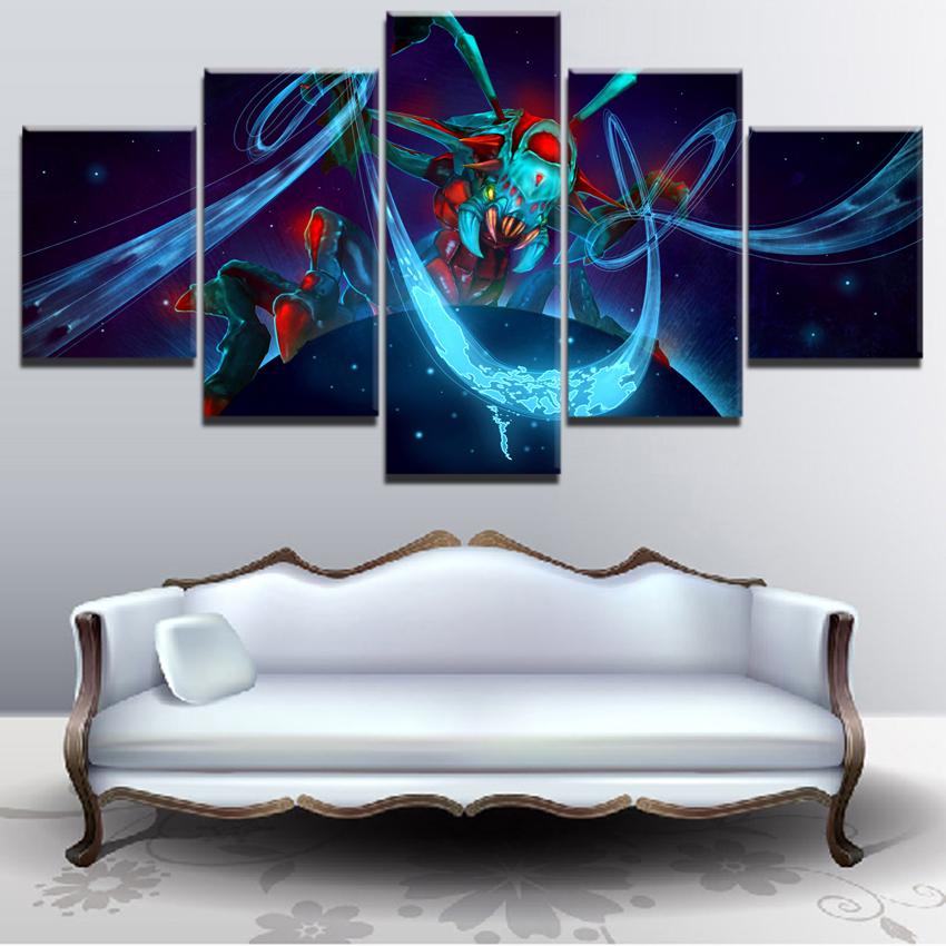 

Плакат с принтом на холсте, современное украшение для дома, 5 шт., DotA 2, картины, настенные художественные игровые картинки, Cuadros для гостиной, модульная 20x35cm*2 20x45cm*2 20x55cm*1