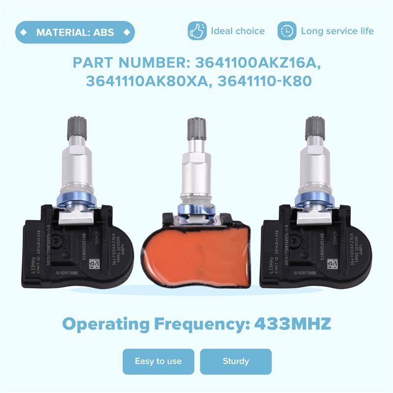 A16P-4-Pack 433Mhz TPMS Tire Pressure Sensors For Great Wall Wingle5, Haval H6, M6, C50