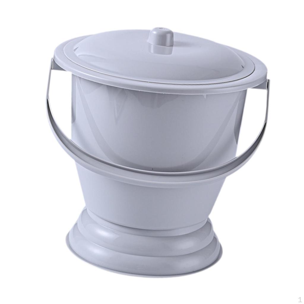 Chamber Pot Spittoon with Lid Thickened Portable Toilet Household Potty for Female Male Bedroom
