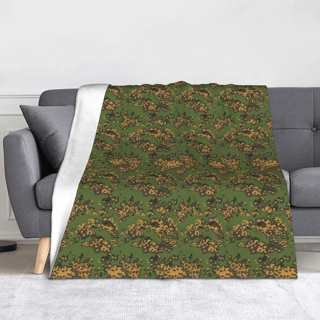 Camo Camouflage Flannel Throw Blankets Sea Texture Blanket for Bed Outdoor Lightweight Thin Plush Thin Quilt