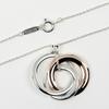 TIFFANY&Co. 1837 Interlocking Circle Necklace Silver925/Rubedo Metal 5.11g Women Used