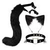 Popular Halloween Beast Claws Faux Plush Fox Ears Headband & Tail Cosplay Accessories