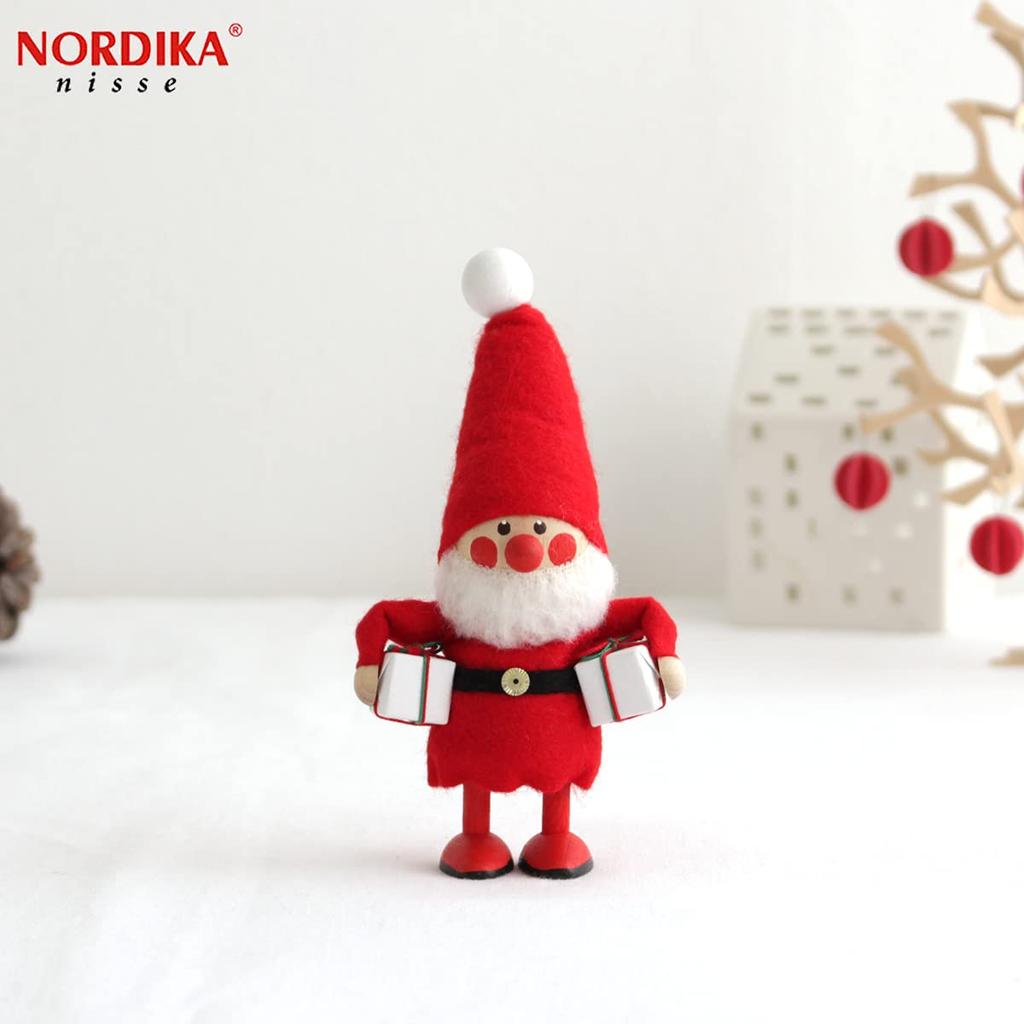 NORDIKA nisse Christmas Wooden Doll (Greedy Santa/Red/NRD120074)