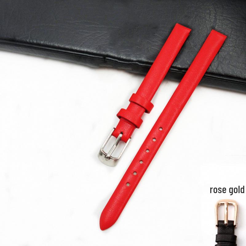 Damski miękki skórzany pasek do zegarka bransoletka - Opcje brązowy/czarny