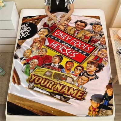 1PC Custom Name Only Fools and Horses Patterned Flannel Blanket Suitable For All Seasons for Home Decor Warmth and Comfort Gifts Holiday Present_lx