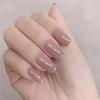 24Pcs French Lemon Yellow Full Cover Coffin False Nails With Glue Seamless Removable Press On Nail Tips For Women