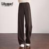 Women's Solid Color Elastic Waist Wide-Leg Casual Pants