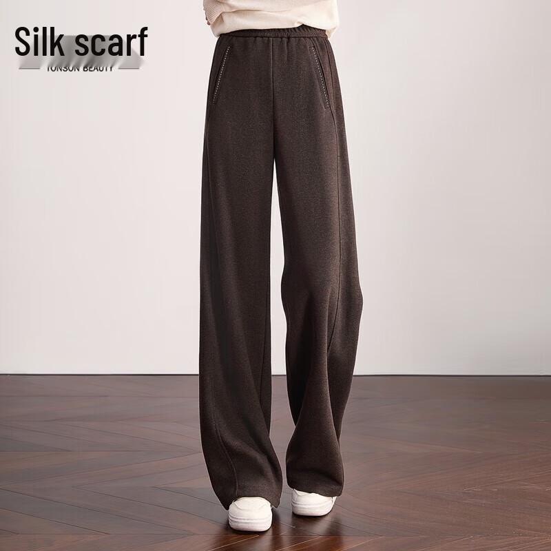 Women's Elastic Waist Wide-Leg Casual Pants
