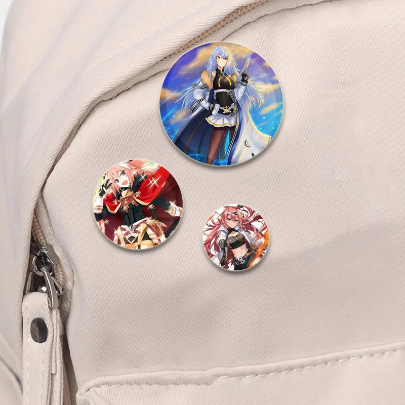 32/44/58mm Pop Anime Game Counter Side Brooches On Backpack Cartoon Figure Lapel Pins Alloy Round Cartoon Badge Gifts Jewelry Accessory