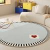 Dopamine Color Bedroom Decor Round Carpet Thicken Plush Carpets for Living Room Washable Bedside Floor Mat Fluffy Soft Study Rug