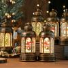 Christmas Lantern Music Box Night Light Vintage Table Decoration Holiday Gift, Non-Rotating Version