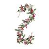 Xmas Vine Decoration with Pine Cone Plastic Foam Artificial Hanging Garland for Holiday 180cm D Type