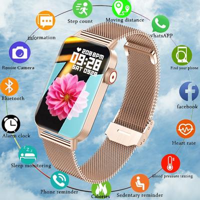 Mode Smartwatch Damenuhren Herzfrequenzmesser Anruferinnerung Bluetooth Damen Smartwatch Frau Für Xiaomi Huawei +Box