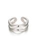 Paigeflynn [Silver 925] By-Two Line Open Ring