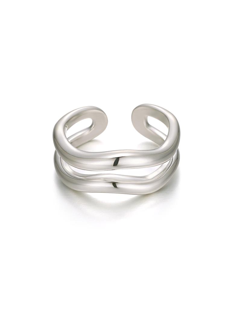 Paigeflynn [Silver 925] By-Two Line Open Ring