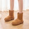 Echtlederschuhe, Schneestiefel, Dicke und warme Baumwollschuhe für Damen zum Warmhalten
