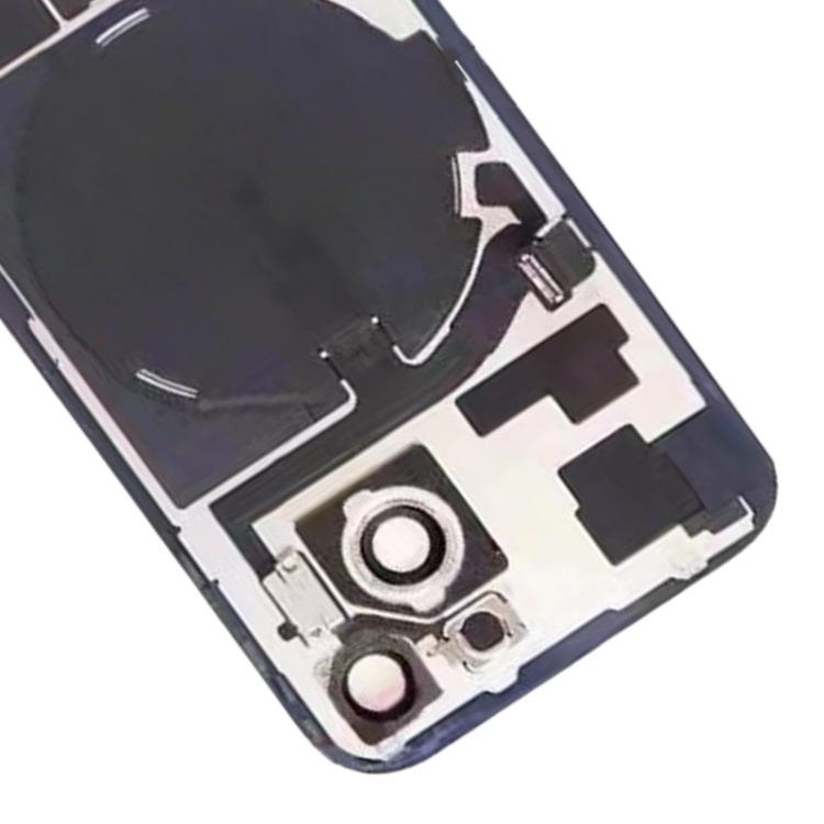 For iPhone 15 Glass Battery Back Cover with Flash Bracket + Wireless Charging Module