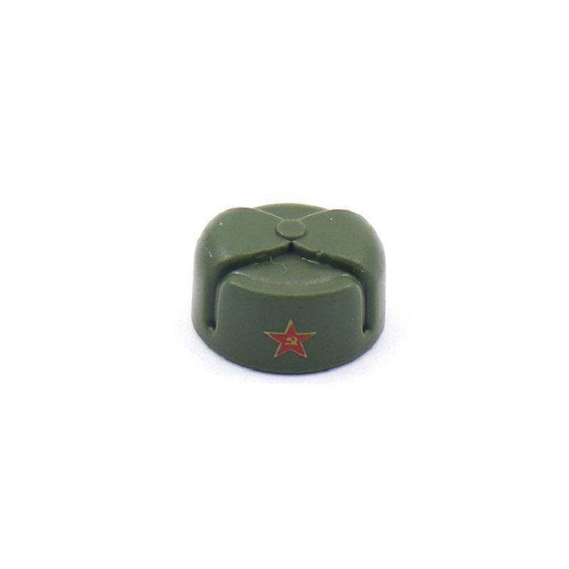 Third Party Printed World War II Helmet Accessories Minifigures Parts Assembly Block Bricks Model Building Kits Education Toy