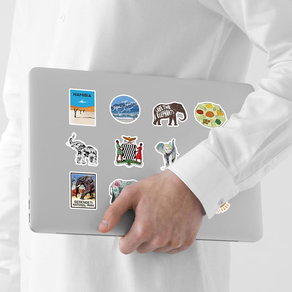 50 African Geography Series Graffiti Stickers Water Cup Suitcase Waterproof Decorative Stickers Creative DIY Stickers