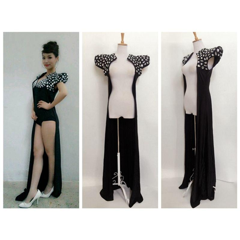 

Комплект из 2 предметов для вечернего клуба, элегантный гость-певец White(Slit Drill Single Cape) All yards