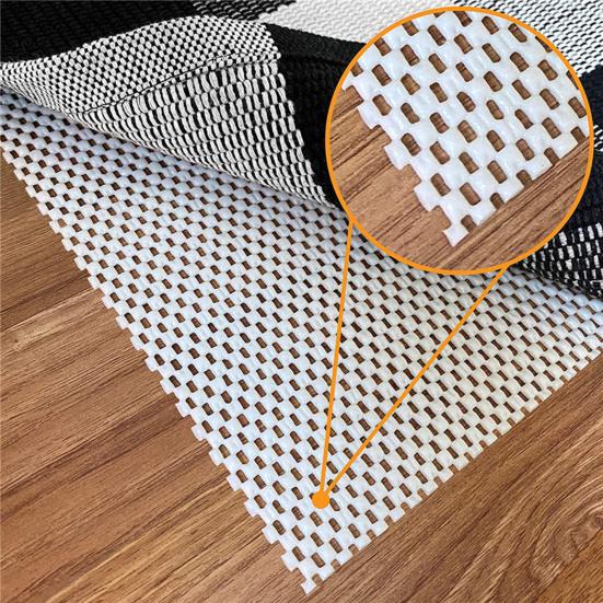 Non-slip Floor Mat Hollow Mesh Extra Thick Rug Gripper Strong Grip Non-adhesive Floor Carpet Insert Slip Prevention Pad for Hardwood Floors