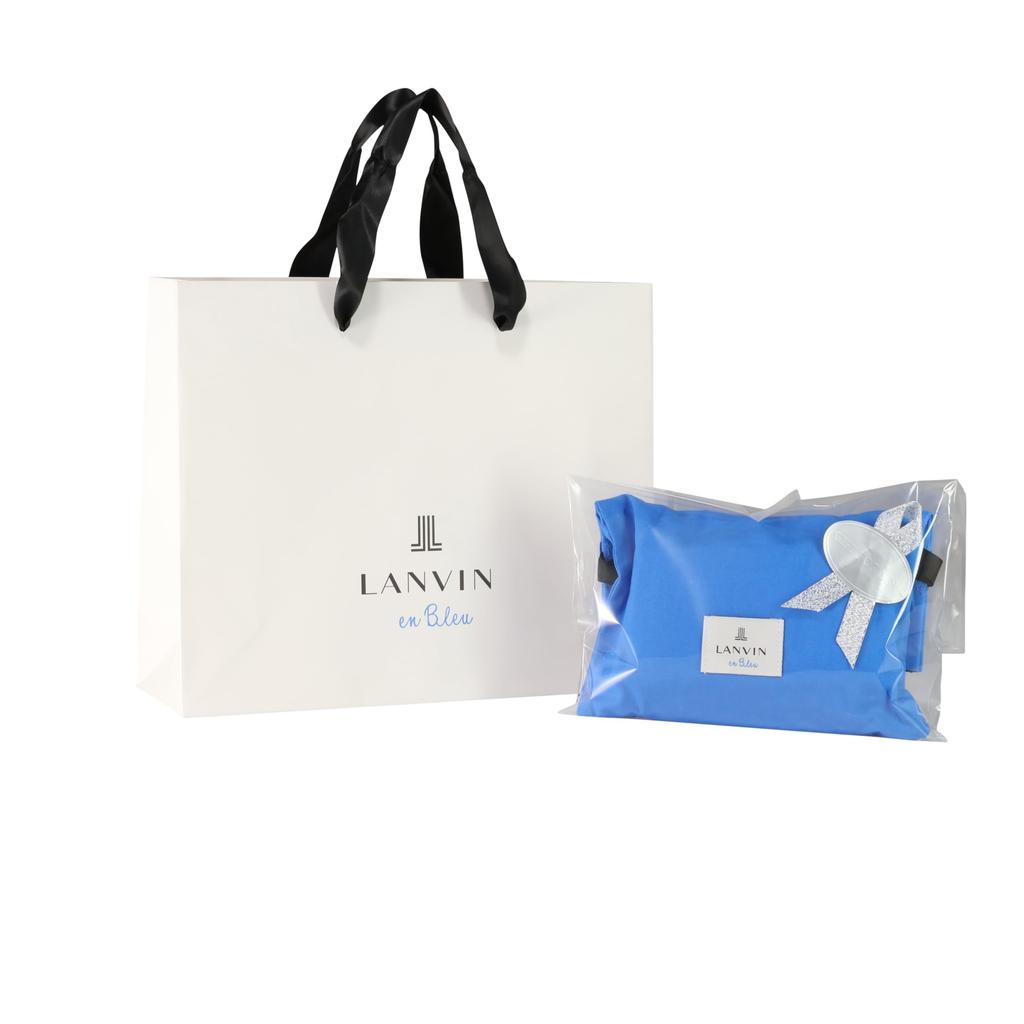 Lanvin en Bleu Luxembourg Long Wallet with Round Gray Size with Branded Shopper Gift Wrapping Available to our Zipper, Beige, 45, Bag, (Exclusive