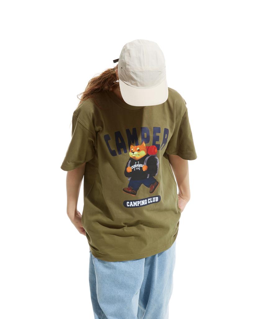 CREAM SODA LAB Camping Club Short Sleeve T-Shirt Olive Navy