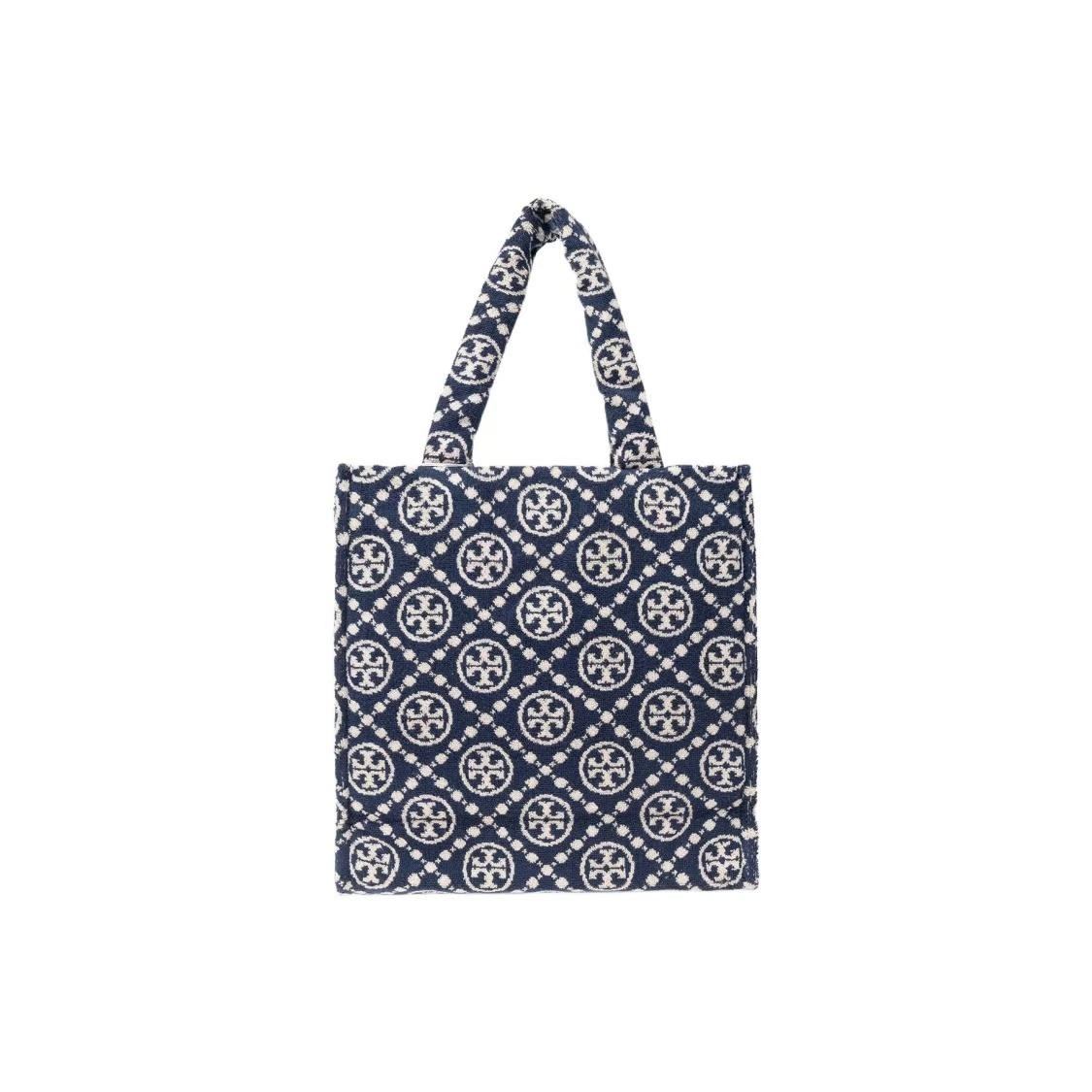 

Tory Burch T Monogram Double T Logo Diamond Pattern Large Capacity Commuter Tote Bag Women Tote Navy-Blue 149296-405 Basic Set (Bag+Dust Bag)
