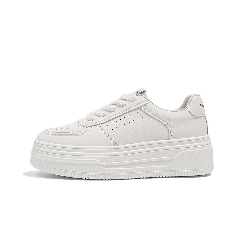 Showing Feet, Small Thick-soled White Shoes, Women's Thick-soled Heightening Women's Shoes 2025 New Popular Spring and Autumn Versatile Casual Spo