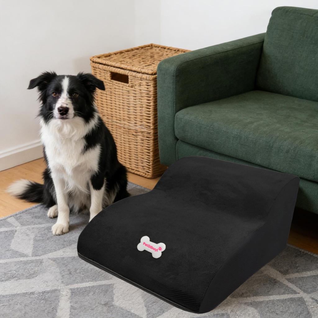 2 Step Dog Stairs Ramp Non Slip Bottom Washable Puppy Couch Ladder Multipurpose for Puppy, Car
