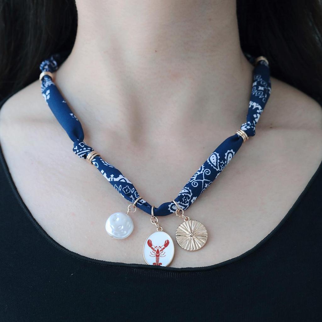 Kenjie Luxury Dopamine Color Bowknot Jewelry Scarf Necklace – Fashion Silk Scarf for Women