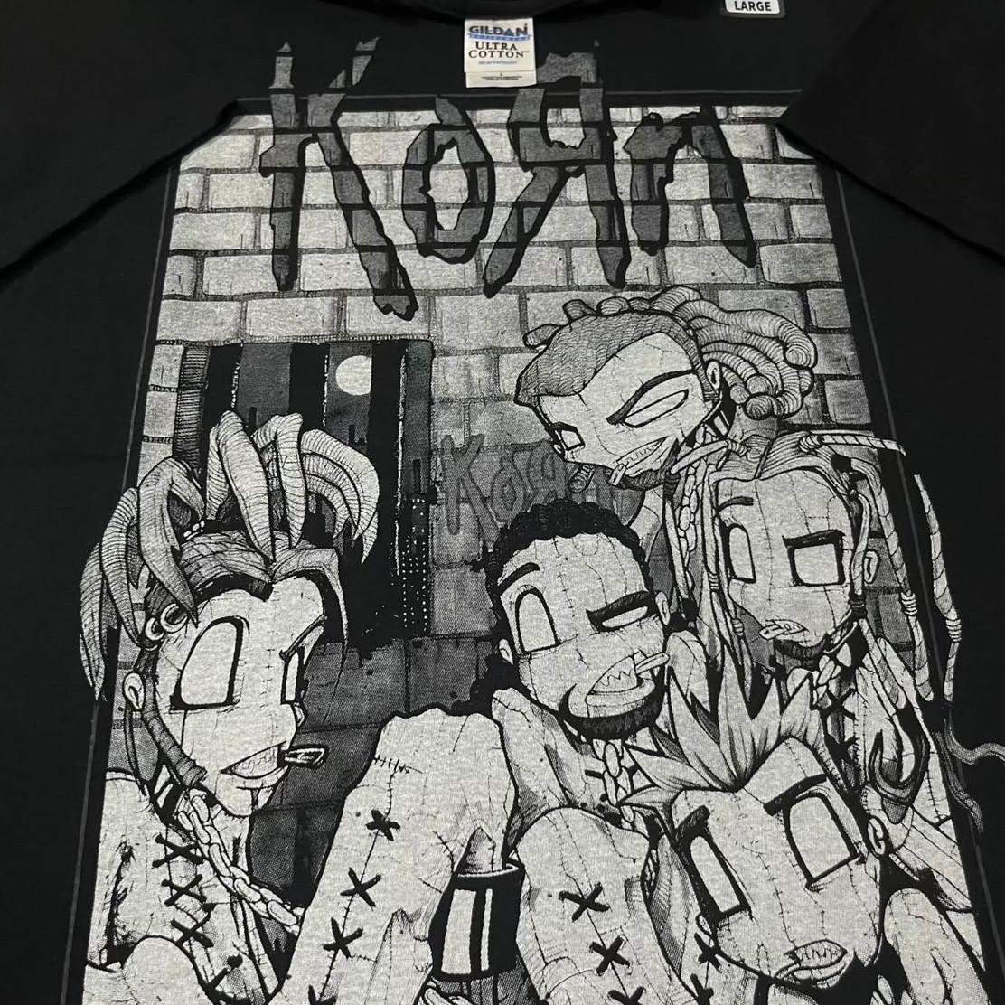 Vintage KORN Sick & Twisted 2000 Tour 90s Band Nu Metal Size L T-Shirt REPRINT XL