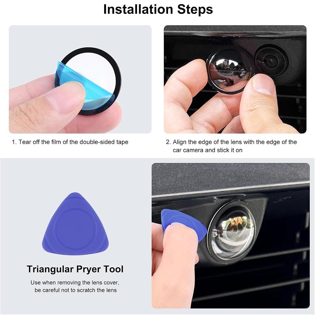 2PCS Anti-Scratch Camera Lens Cover For Tesla Model Y Juniper/Model S/3/Cybertruck 2025 Front Bumper Lens Guard Protection Cover