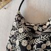 Spring and Summer Embroidered Flower Shoulder Tote Bag Spring and Summer Versatile Simple Women's Bag