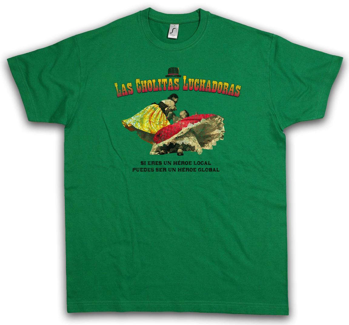 

LAS CHOLITAS LUCHADORAS T-Shirt Mens Womens Tees Top Wrestling Wrestler Mexican Mexico Latin Mask L