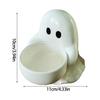 Ceramic Ghostly Figurine Candle Stand Halloween Themed Decorative Accent Candy Serving Tray For Holiday Table Setting