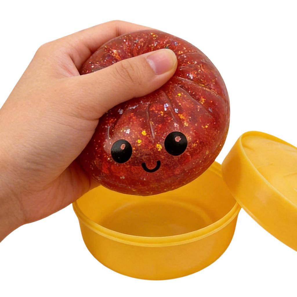 Jouet anti-stress Boulette à paillettes Pain à boulettes doux Simulation Jouet anti-stress Cadeaux d'anniversaire pour enfants et adultes