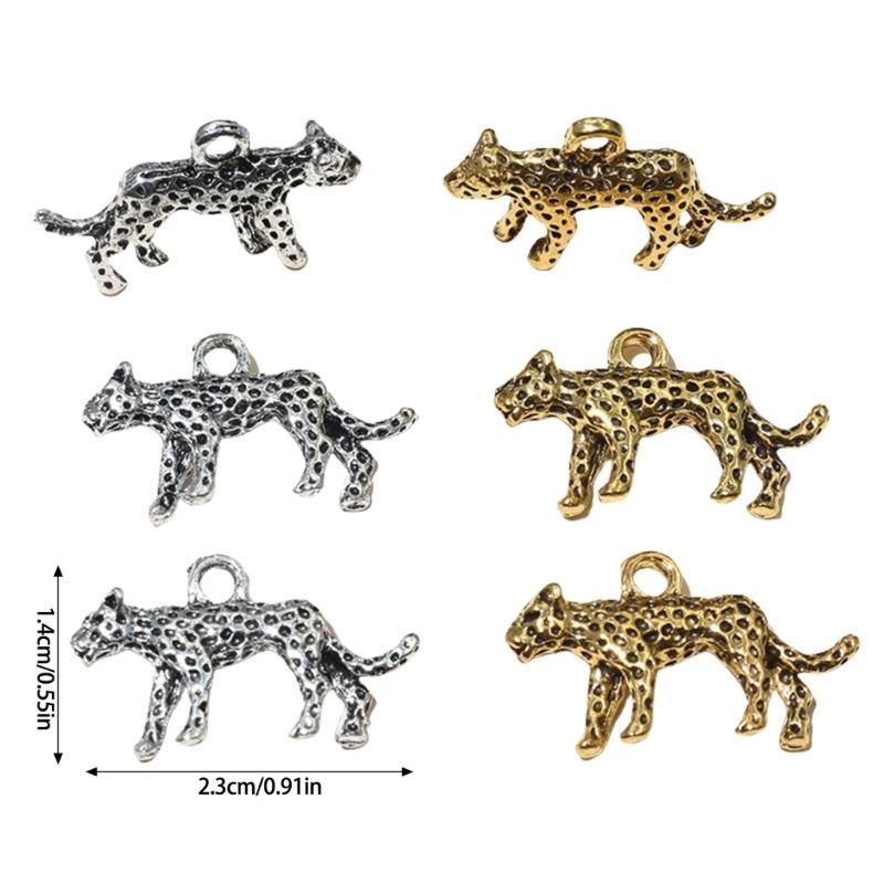20pz Ciondolo Leopardo in Lega per Creazione Gioielli Fai da Te Ciondoli Animali per Collane e Bracciali Accessori Portachiavi