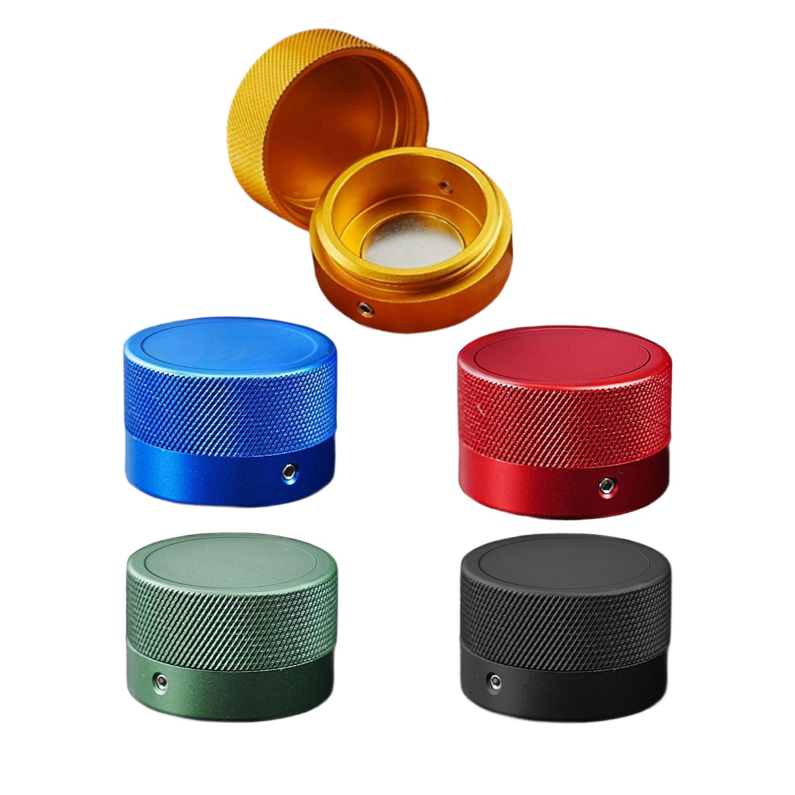 Pool Cue Chalk Holder Case Lightweight Aluminum Alloy Mini Chalk Tip Container for Billiards Table Supplies verde