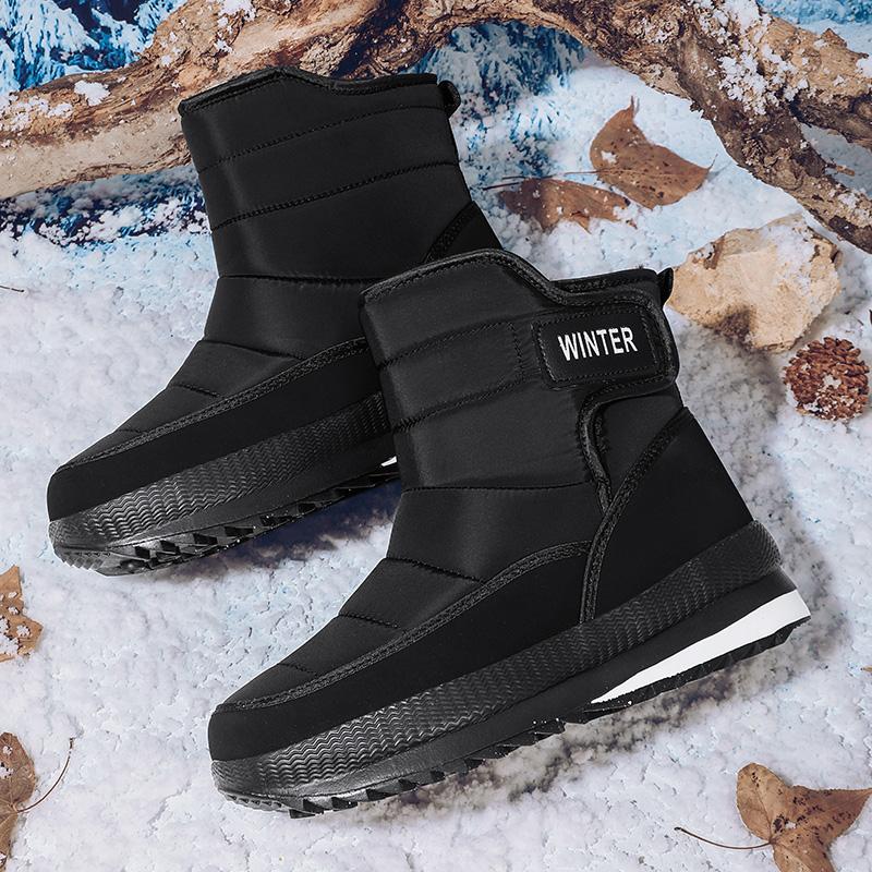 Nieuwe Heren Winterlaarzen Warme Pluche Sneeuwlaarzen Hoge Kwaliteit Waterdicht Hoge Schacht Heren Enkellaarsjes Outdoor Heren Wandelschoenen Sneaker