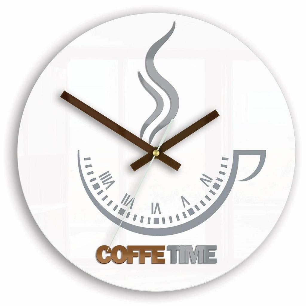 Zegar ścienny coffee time ii white lumarko!