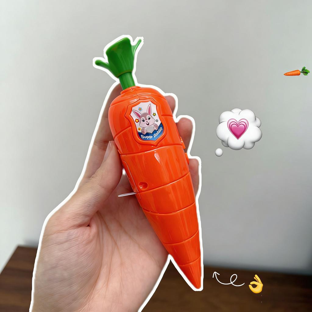 2-In-1 Creative Carrot Shaped Voice Recorder Pen  Electronic Sound Toy Can Write Ballpoint Pen Novelty Voice Recorder Pen Gift