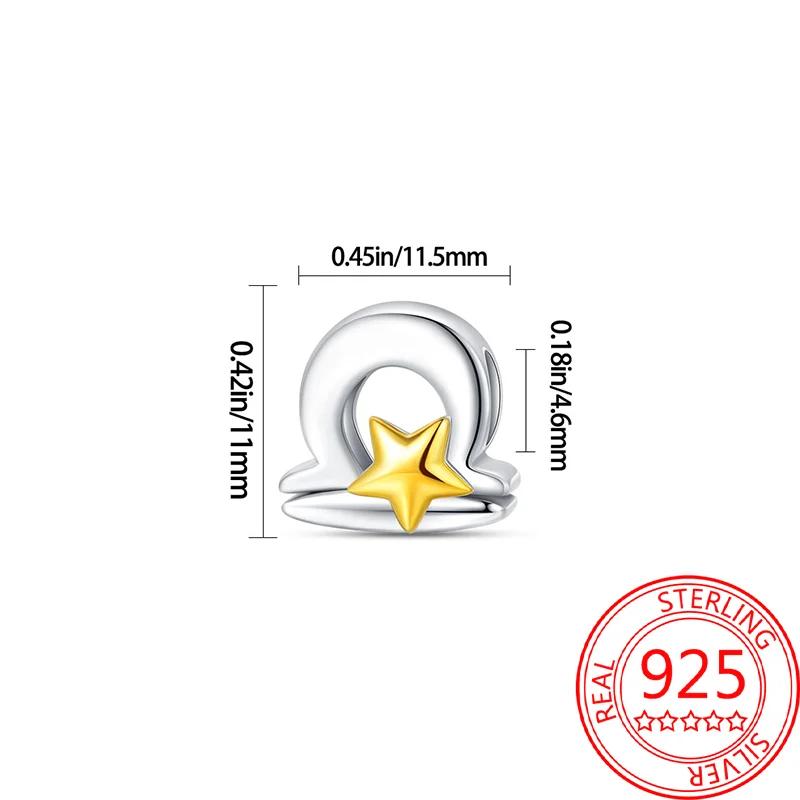 

Медь Серия 12 Знаков Зодиака Светящиеся Шармы Звездная Бусина Подходит для Оригинального Браслета DIY Изысканные Ювелирные Изделия Фестивальный Подарок для Женщин