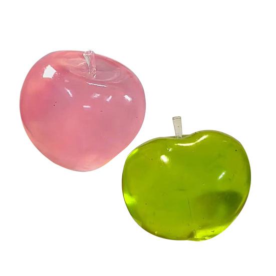 Clear Fruit Squeeze Toy Anxiety Relief Soft Stretch Shapeable Stress Ball Transparent Fruit Sensory Fidget Toy Party Favors
